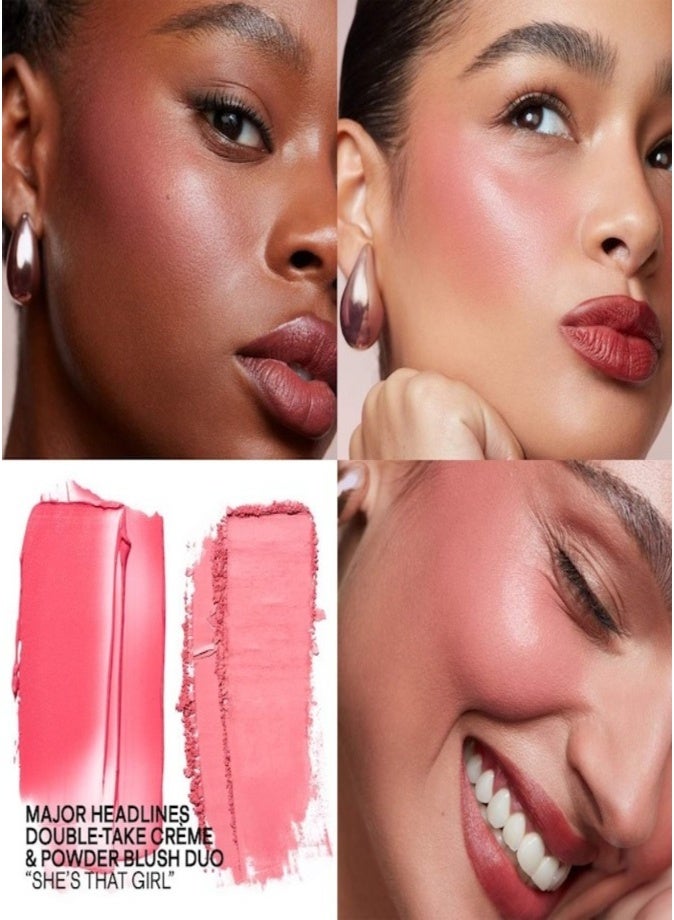 Patrick Ta  Major Headlines Double-Take Crème & Powder Blush Duo 10g She's That Girl - Image 3
